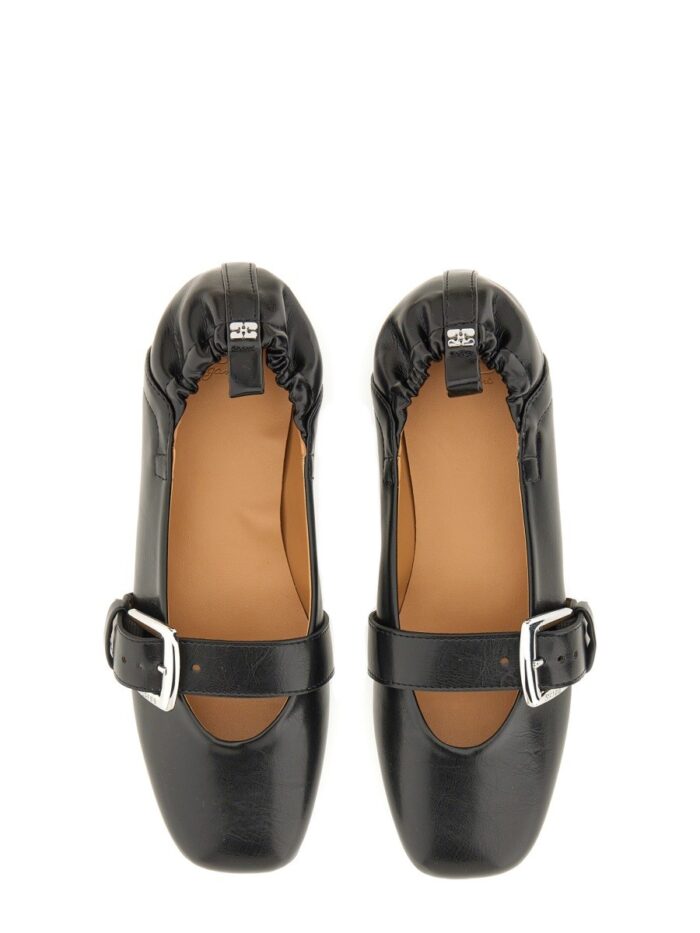 GANNI BALLERINA WITH BUCKLE STRAP