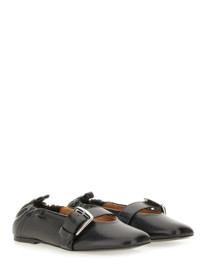 GANNI BALLERINA WITH BUCKLE STRAP
