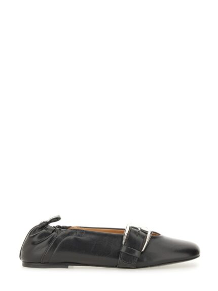 GANNI BALLERINA WITH BUCKLE STRAP