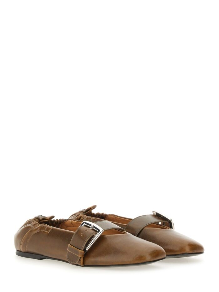 GANNI BALLERINA WITH BUCKLE STRAP
