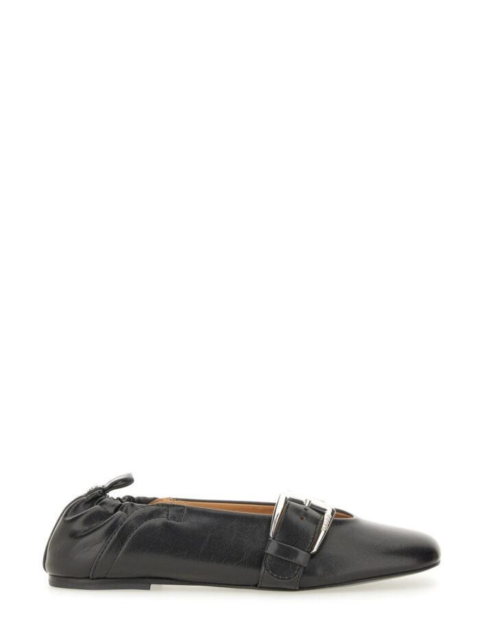 GANNI BALLERINA WITH BUCKLE STRAP