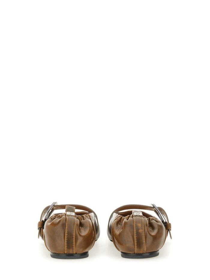 GANNI BALLERINA WITH BUCKLE STRAP