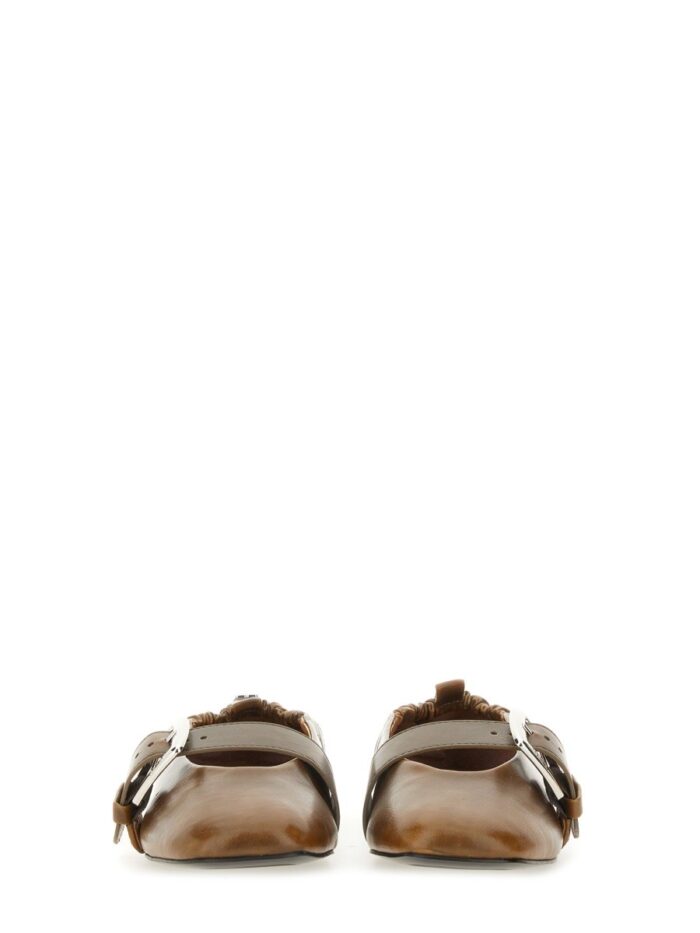 GANNI BALLERINA WITH BUCKLE STRAP