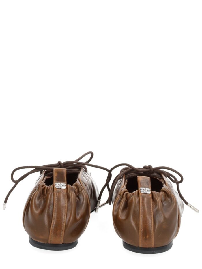 ganni ballerina with laces GANNI BALLERINA WITH LACES