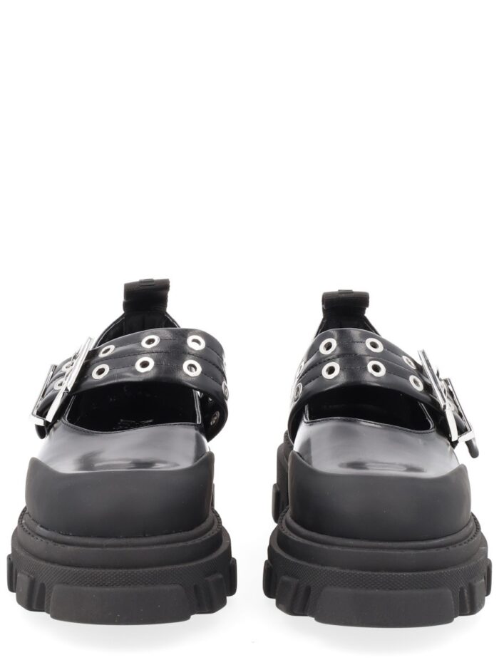 GANNI BALLERINA WITH LOGO BUCKLE