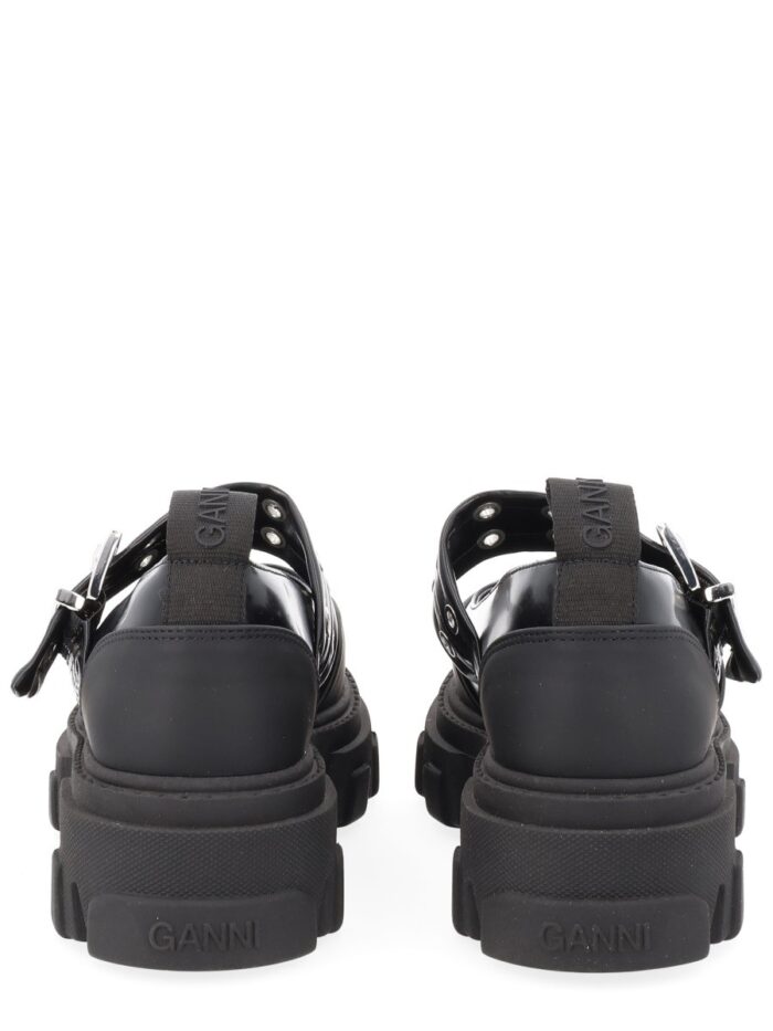 GANNI BALLERINA WITH LOGO BUCKLE