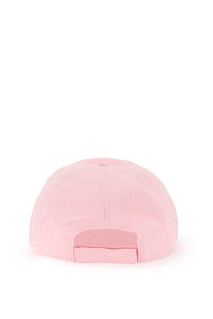 ganni baseball cap with logo embroidery GANNI Baseball Cap With Logo Embroidery