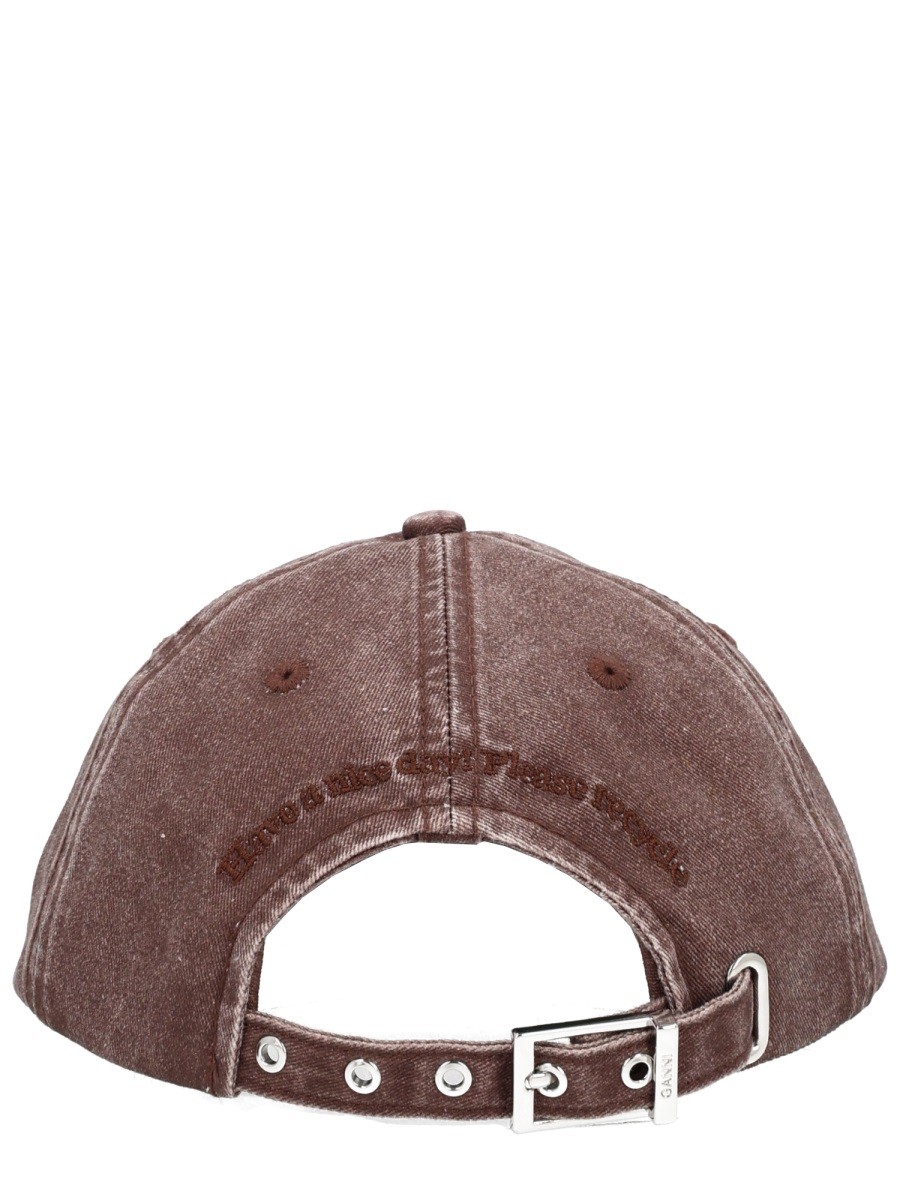 GANNI BASEBALL CAP WITH LOGO