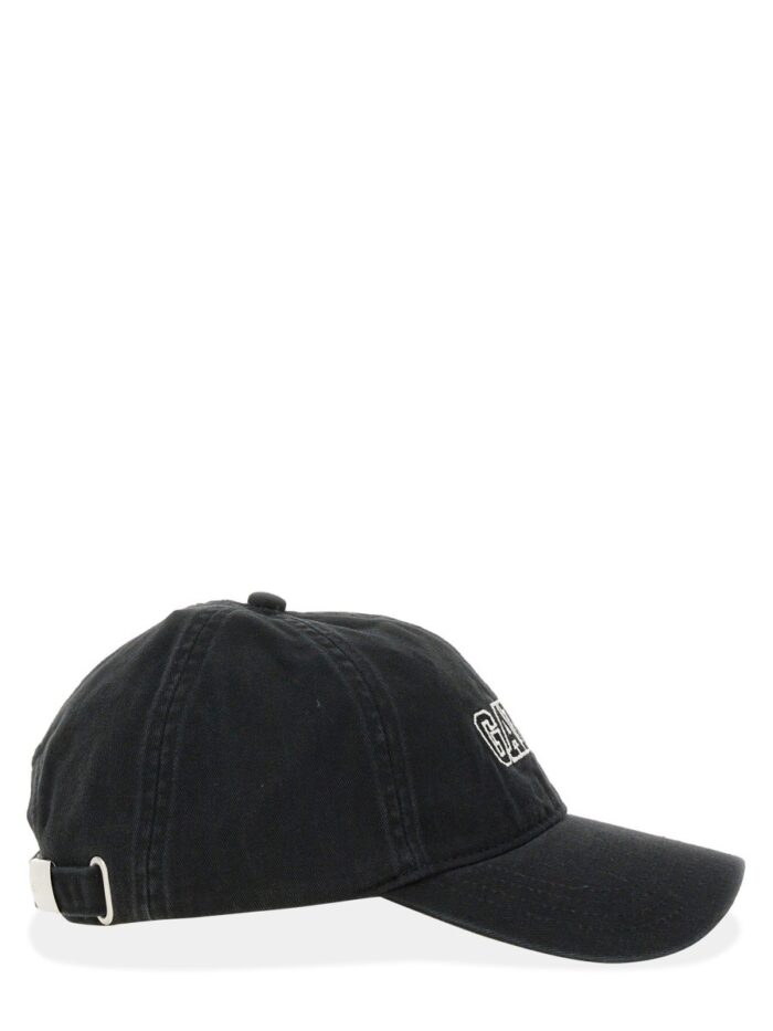GANNI BASEBALL HAT WITH LOGO