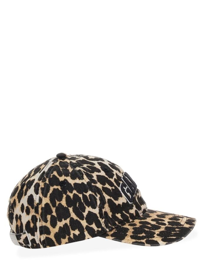 GANNI BASEBALL HAT WITH LOGO