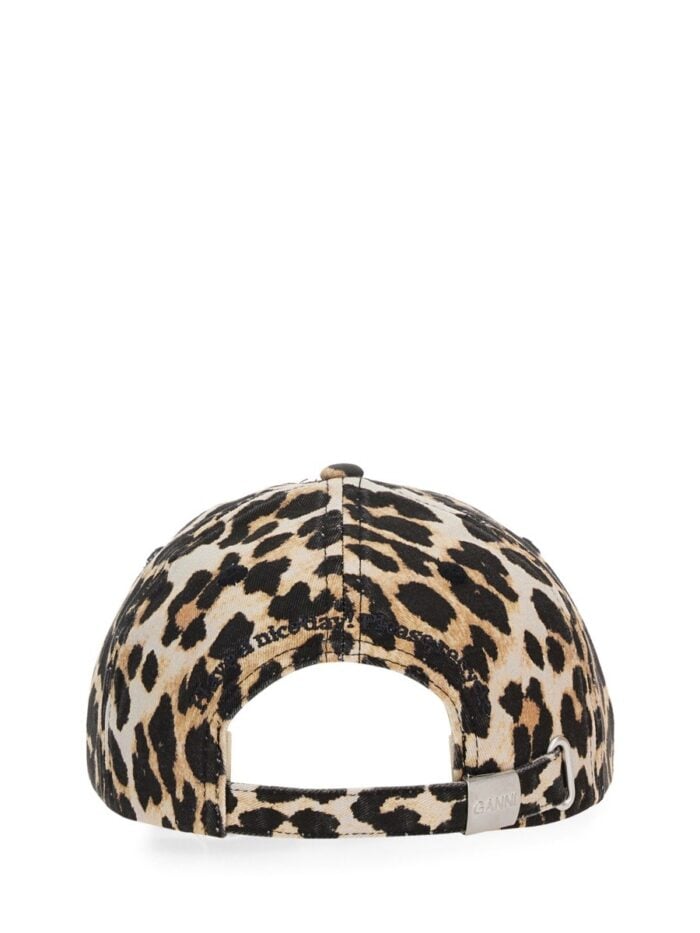 GANNI BASEBALL HAT WITH LOGO