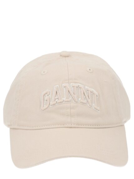 GANNI BASEBALL HAT WITH LOGO