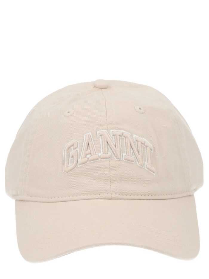 GANNI BASEBALL HAT WITH LOGO