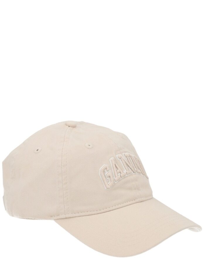 GANNI BASEBALL HAT WITH LOGO