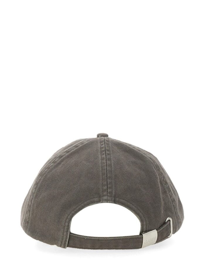 GANNI BASEBALL HAT WITH LOGO