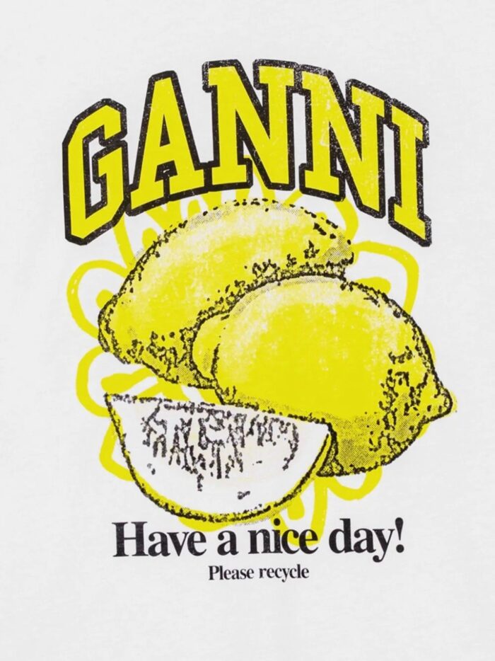 GANNI Basic Jersey Lemon T-shirt