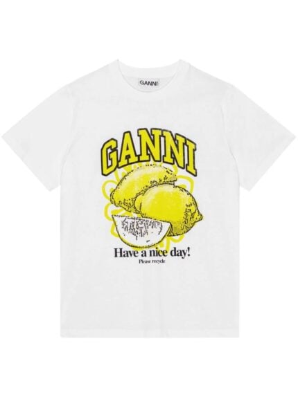 GANNI Basic Jersey Lemon T-shirt