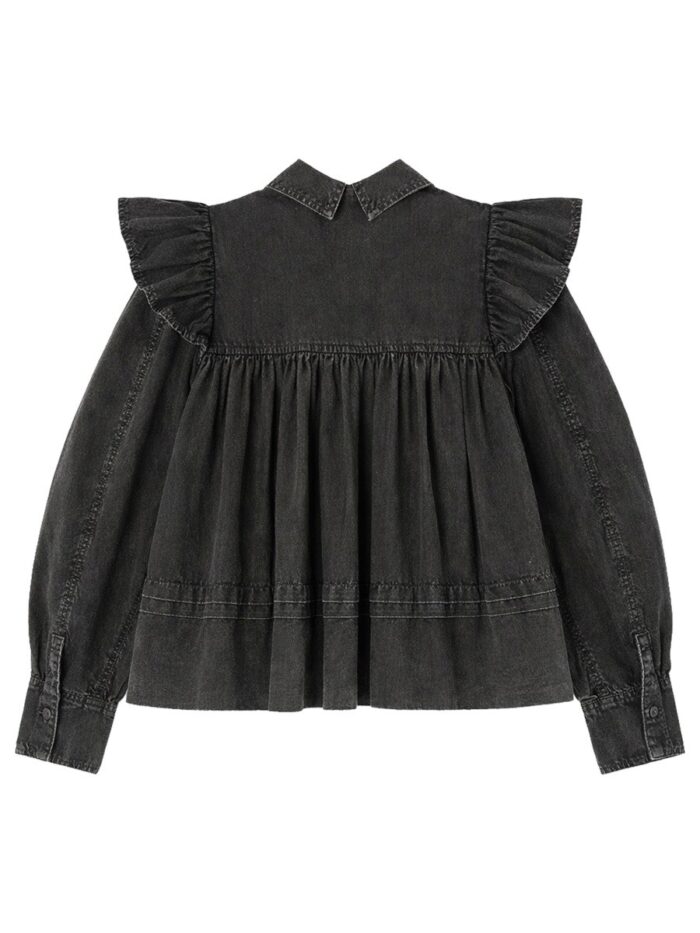 GANNI BLOUSE WITH COLLAR