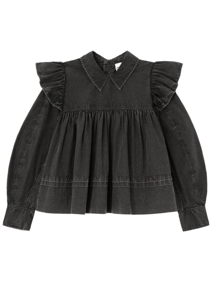 GANNI BLOUSE WITH COLLAR