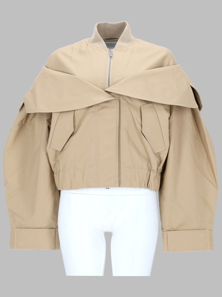 GANNI BOMBER IN COTONE