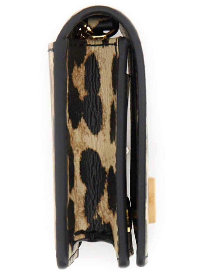 GANNI "BOU" CARD HOLDER WITH ANIMAL MOTIF