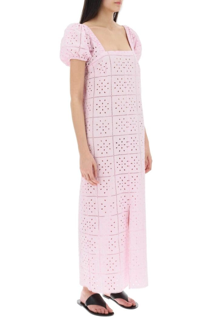 Ganni Broderie Anglaise Maxi Dress