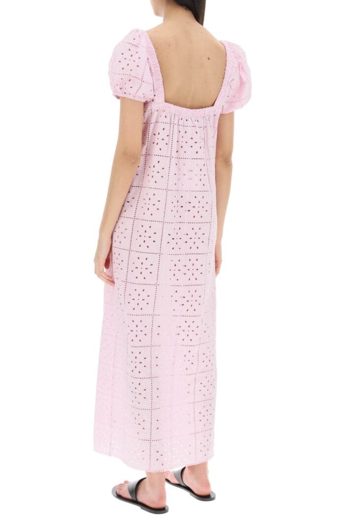 Ganni Broderie Anglaise Maxi Dress