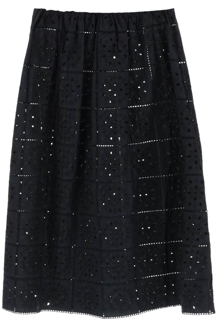 Ganni Broderie Anglaise Midi Skirt