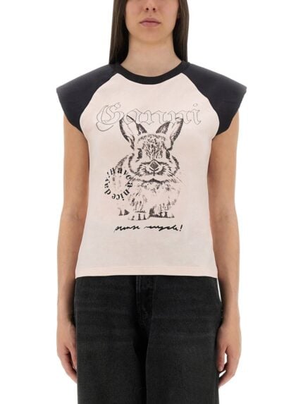 GANNI "BUNNY" T-SHIRT