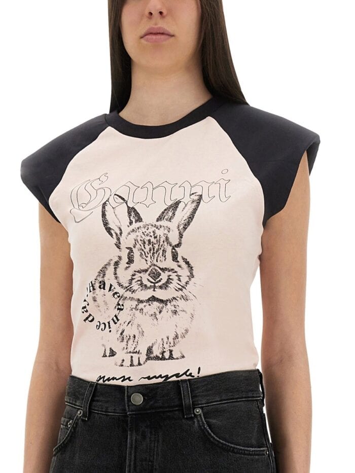 GANNI "BUNNY" T-SHIRT