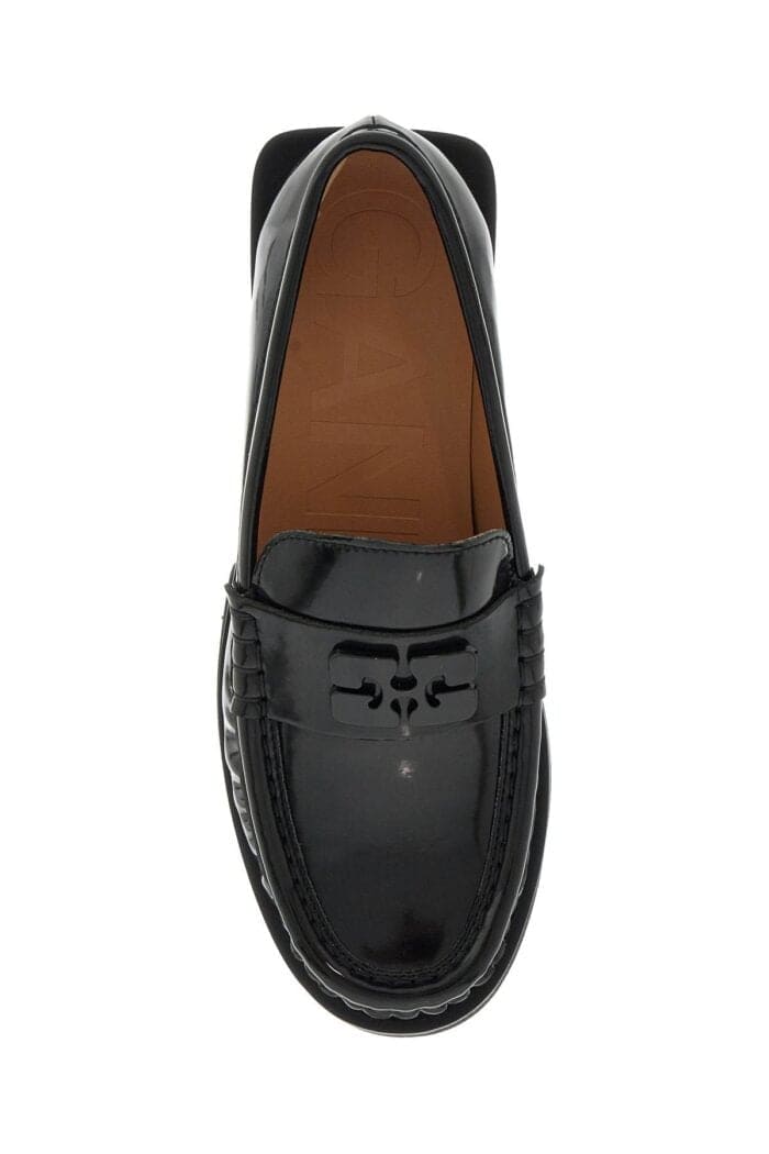 GANNI Butterfly Logo Loafers