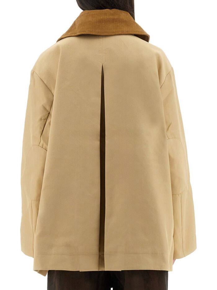 GANNI CAMEL TWILL MIDI JACKET