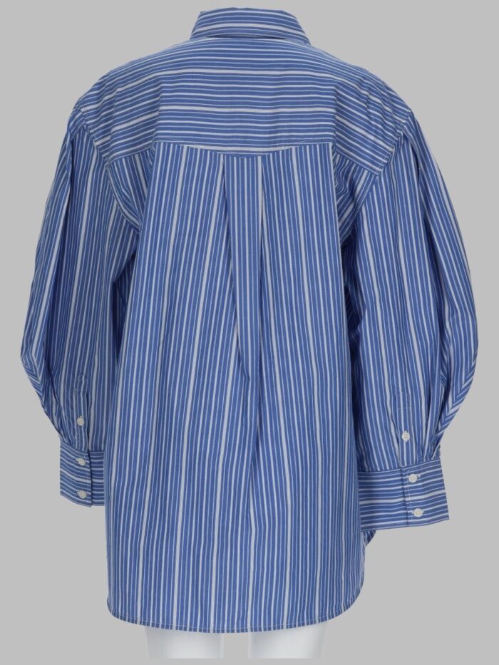 GANNI CAMICIA IN COTONE A RIGHE