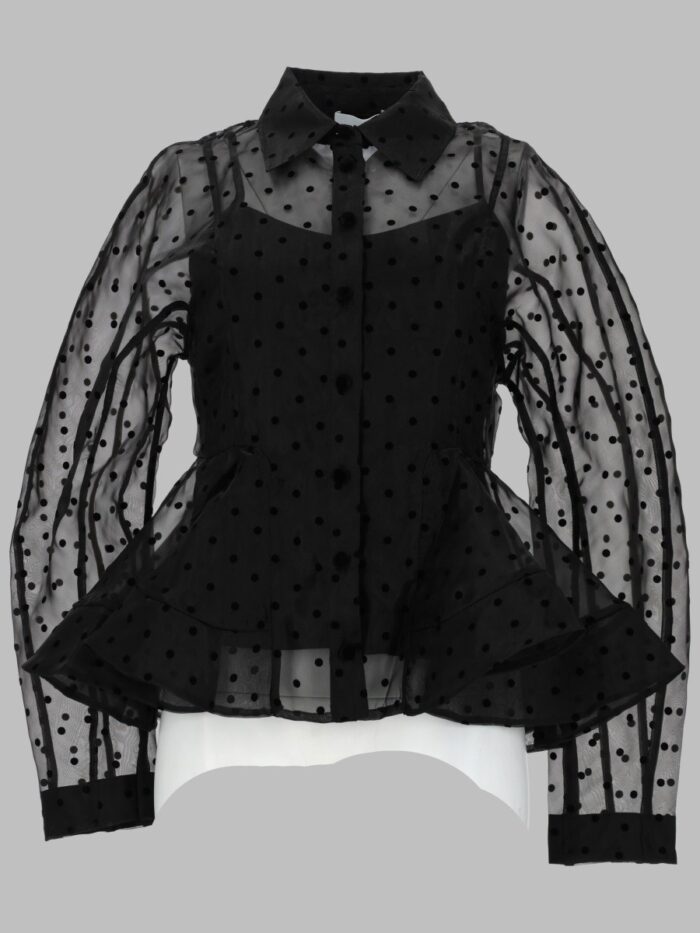 GANNI CAMICIA "PEPLUM" IN ORGANZA