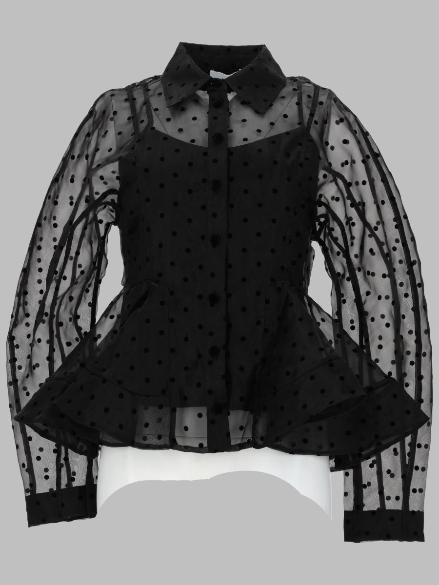 GANNI CAMICIA "PEPLUM" IN ORGANZA