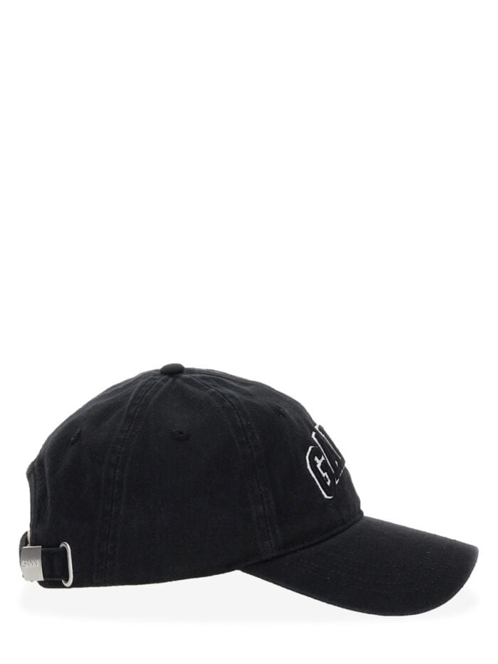 GANNI CANVAS BASEBALL CAP