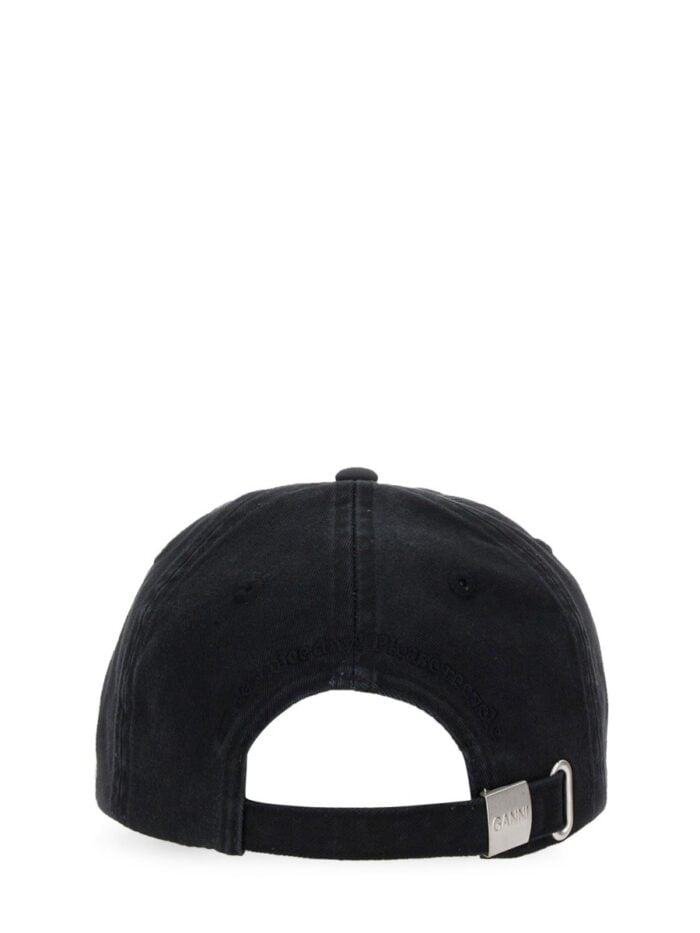 GANNI CANVAS BASEBALL CAP