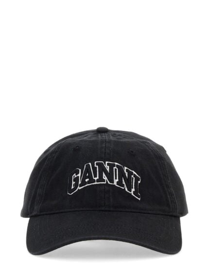 GANNI CANVAS BASEBALL CAP