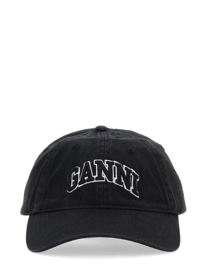 GANNI CANVAS BASEBALL CAP