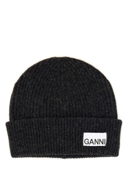 GANNI CAPPELLO BEANIE CON LOGO