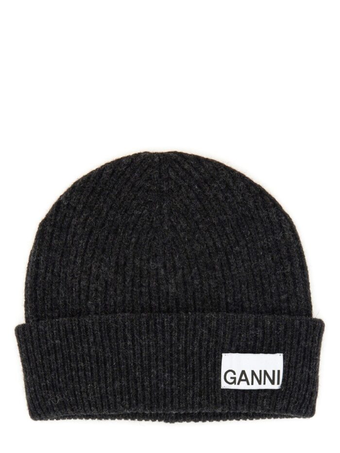 GANNI CAPPELLO BEANIE CON LOGO