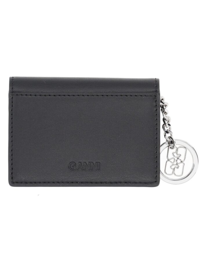 ganni card wallet with charm GANNI CARD WALLET WITH CHARM