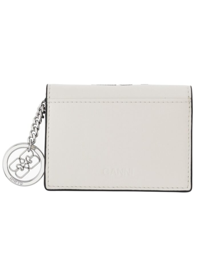 ganni card wallet with charm GANNI CARD WALLET WITH CHARM