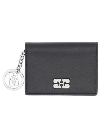 GANNI CARD WALLET WITH CHARM