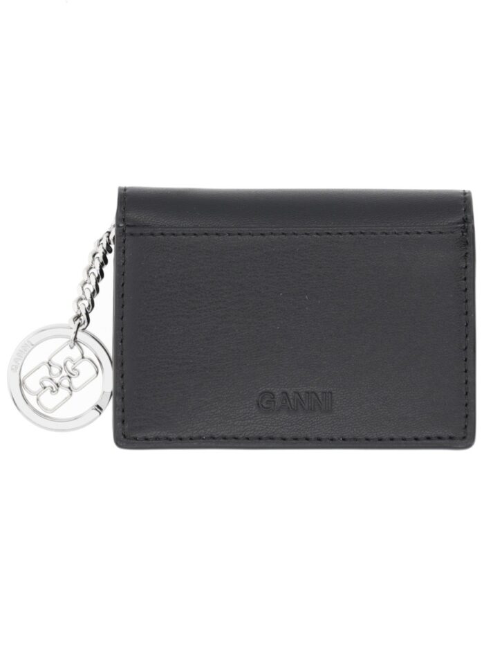 ganni card wallet with charm GANNI CARD WALLET WITH CHARM