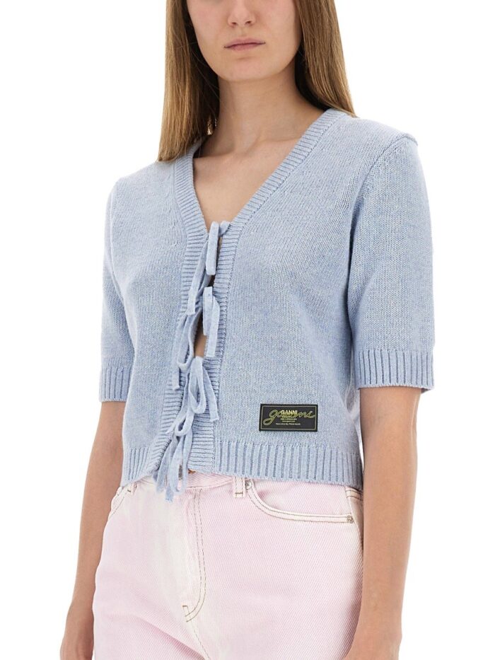 GANNI CARDIGAN WITH BOWS