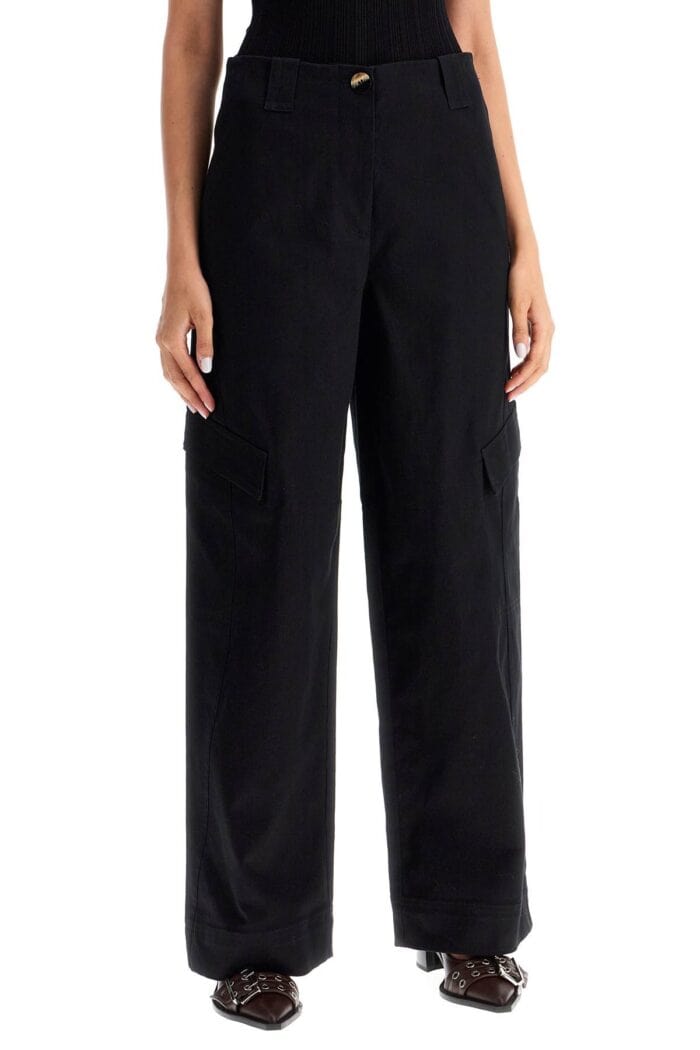 GANNI Checked Canvas Trousers For Men
