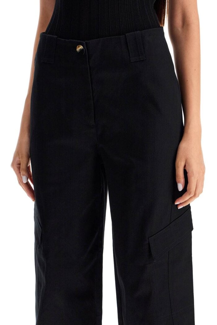 GANNI Checked Canvas Trousers For Men