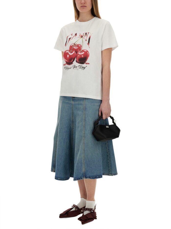 GANNI "CHERRY" T-SHIRT