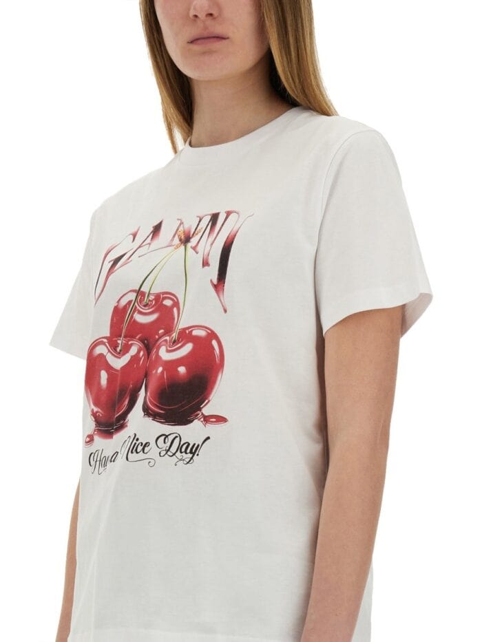 GANNI "CHERRY" T-SHIRT